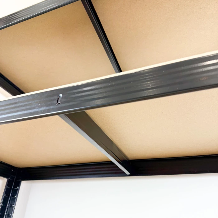 Стелаж 4Р StrongShelf 180х90х30см чорний 5 полиць МДФ загальне навантаження до 875 кг для складу гараж
