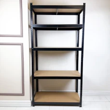 Стеллаж 4Р StrongShelf 180х90х30см черный 5 полок МДФ общая нагрузка до 875 кг для склада кладовой гараж