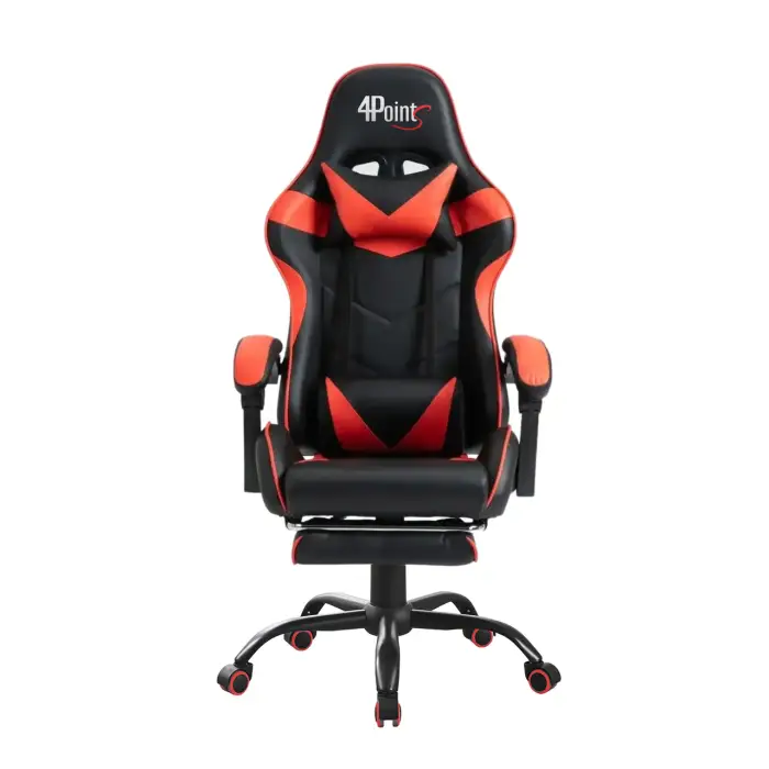 Геймерское компьютерное игровое кресло с подушками 4P® TEMPO с металлической основой подставкой раскладное