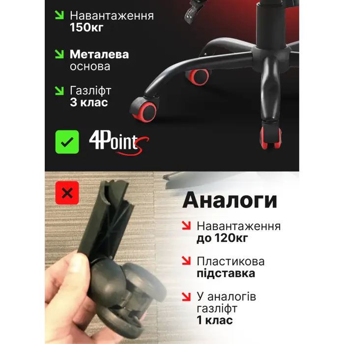 Геймерское компьютерное игровое кресло с подушками 4P® TEMPO с металлической основой подставкой раскладное