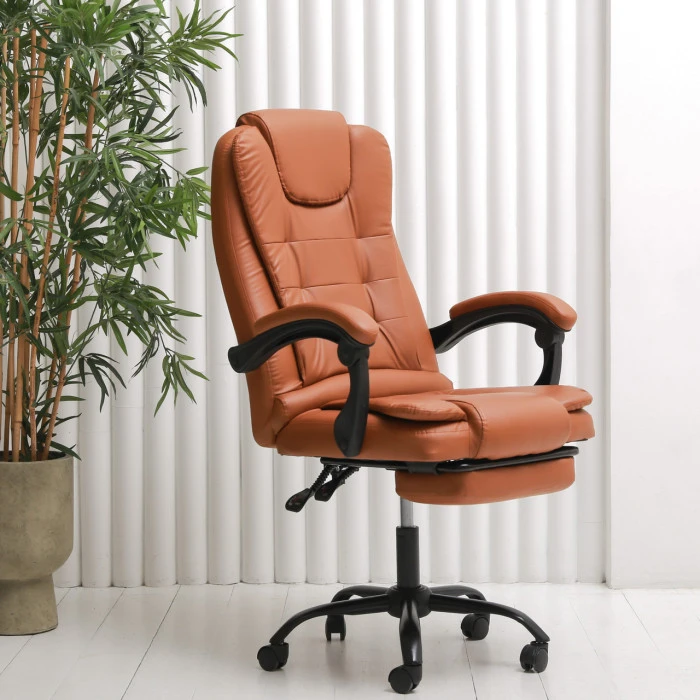 Комп'ютерне крісло до 150кг DEXON OPTIMA з екошкіри зручне посилене офісне крісло керівника директора для кабінету офісу будинку К