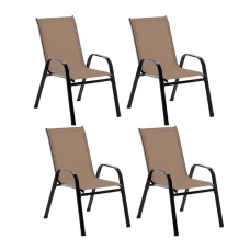Комплект 4шт. садовых стульев 4Points Udine коричневый