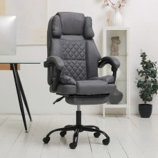 Комп'ютерне крісло до 150 кг DEXON ELITE з тканини зручне посилене офісне крісло керівника директора для кабінету офісу будинку ТС