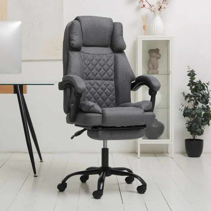 Комп'ютерне крісло до 150 кг DEXON ELITE з тканини зручне посилене офісне крісло керівника директора для кабінету офісу будинку ТС