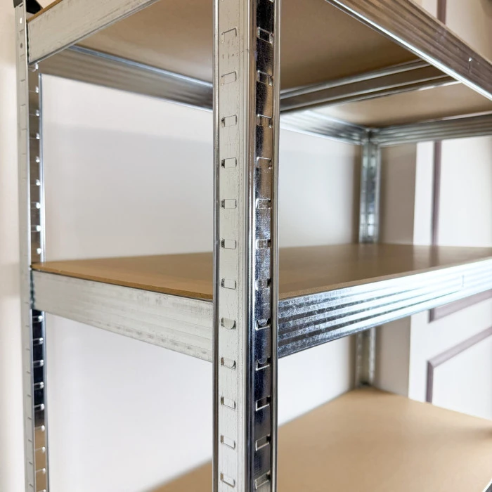 Стелаж 4Р StrongShelf 180х90х30см оцинкований 5 полиць МДФ загальне навантаження до 875 кг для складу гараж