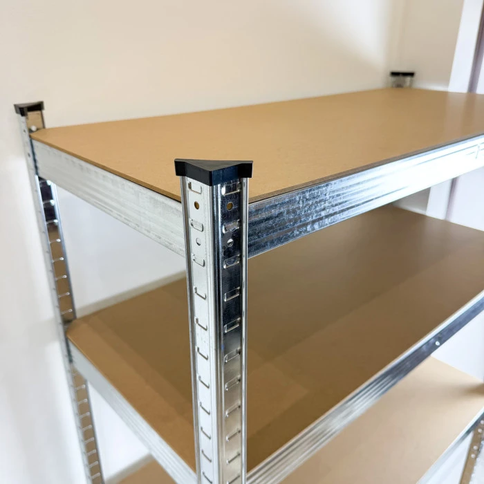Стелаж 4Р StrongShelf 180х90х30см оцинкований 5 полиць МДФ загальне навантаження до 875 кг для складу гараж