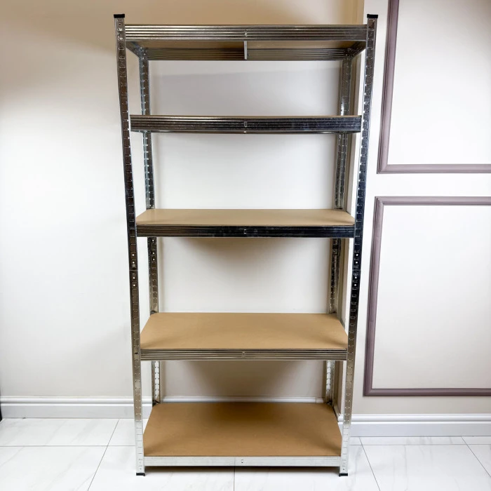 Стелаж 4Р StrongShelf 180х90х30см оцинкований 5 полиць МДФ загальне навантаження до 875 кг для складу гараж