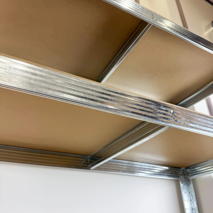 Стелаж 4Р StrongShelf 180х90х30см оцинкований 5 полиць МДФ загальне навантаження до 875 кг для складу гараж