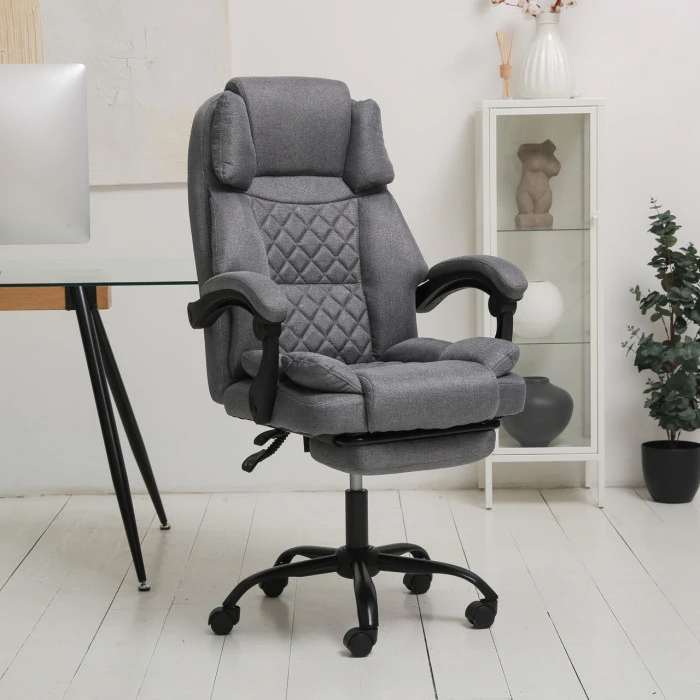 Комп'ютерне крісло до 150 кг DEXON ELITE з тканини зручне посилене офісне крісло керівника директора для кабінету офісу будинку С