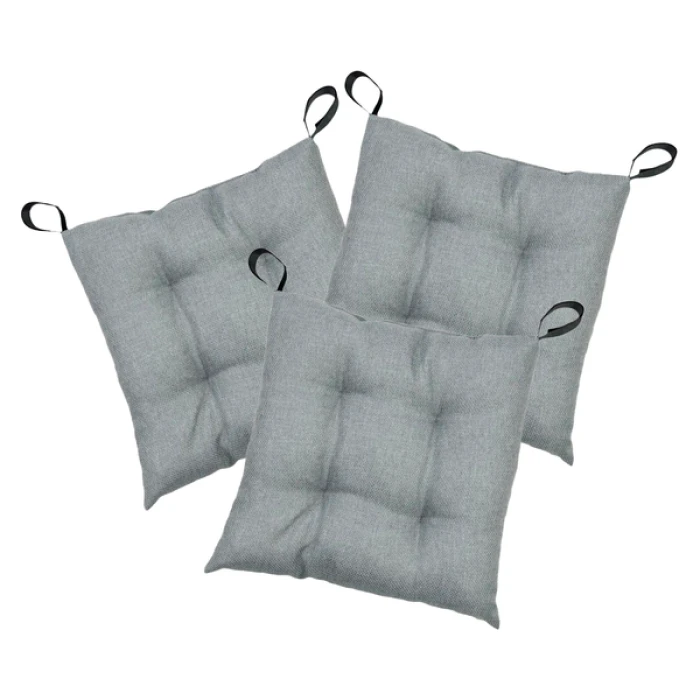 Комплект 3шт. Подушка на стілець LEON 40х40см Сірий