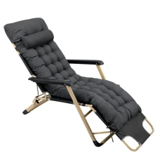 Шезлонг 4Points Cloud з подушкою-підголівником та матрасом Темно-сірий