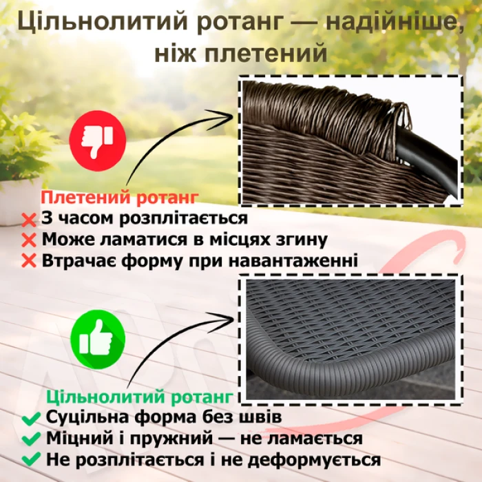 Комплект садовой мебели 4Points Ravello-8 с прямоугольным столом 140x80x70 см, Черный