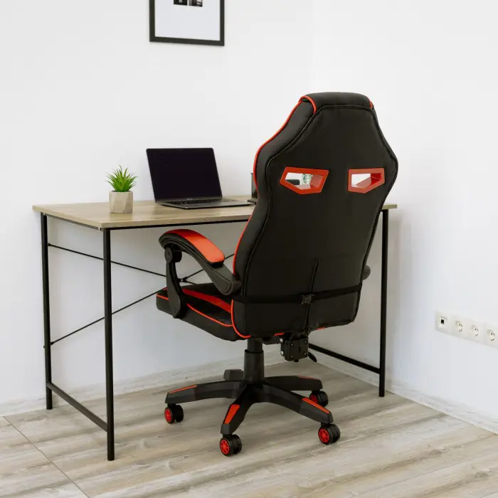 Геймерское игровое кресло компьютерное 4Points NT спортивное для пк с подушками раскладное красное