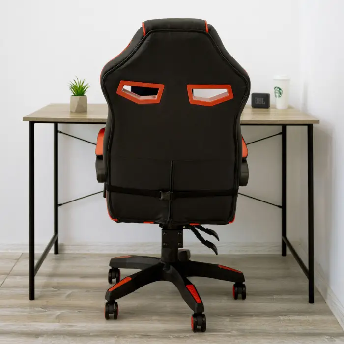 Геймерское игровое кресло компьютерное 4Points NT спортивное для пк с подушками раскладное красное