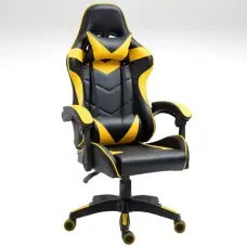 Геймерское игровое компьютерное кресло 4Points GT с подушками раскладное желтое