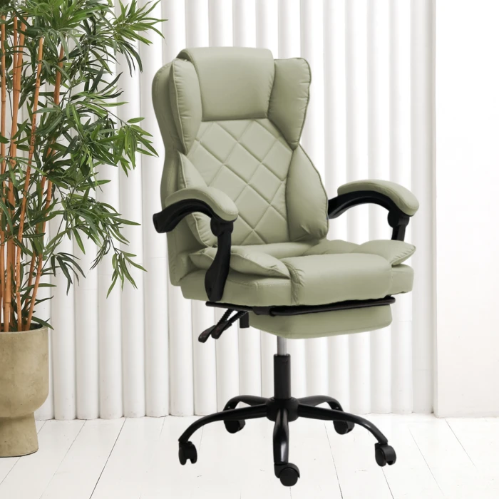 Комп'ютерне крісло до 150 кг DEXON PRIME з екошкіри зручне посилене офісне крісло керівника директора для кабінету офісу будинку Б