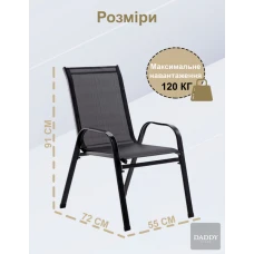 Комплект садовой мебели 4Points Como-4 с круглым столом черный