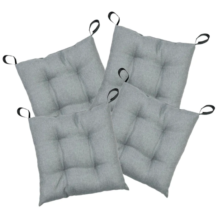 Комплект 4шт. Подушка на стілець LEON 40х40см Сірий