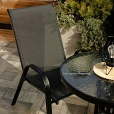 Комплект 2шт. садовых стульев 4Points Udine черный