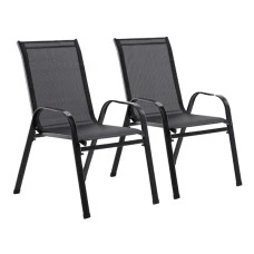 Комплект 2шт. садовых стульев 4Points Udine черный