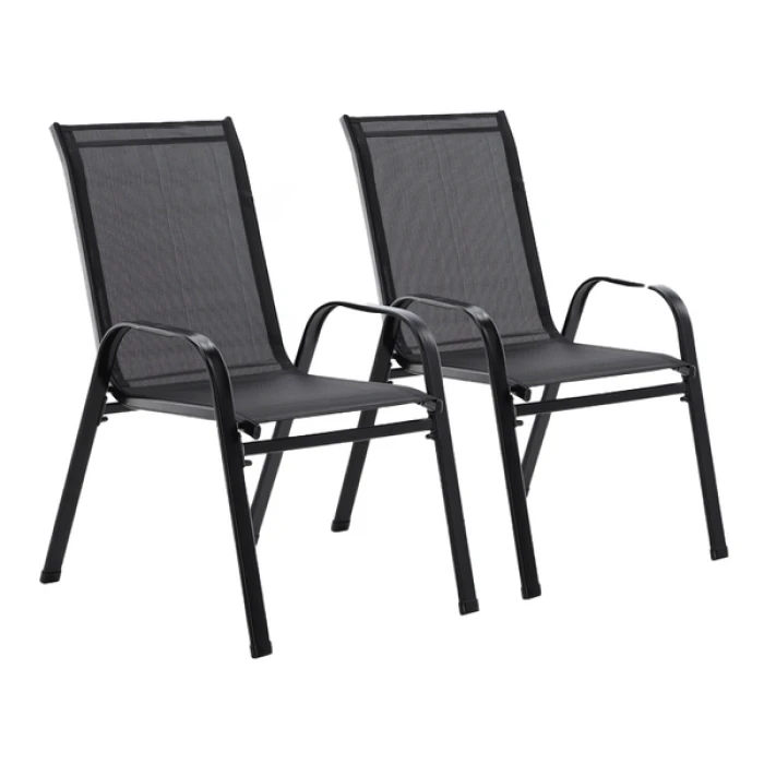 Комплект 2шт. садовых стульев 4Points Udine черный