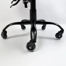 СИЛІКОНОВІ КОЛЕСА Геймерське ігрове крісло комп'ютерне DEXON ORION X з підставкою для ніг з тканини і велюровими подушками Сірий