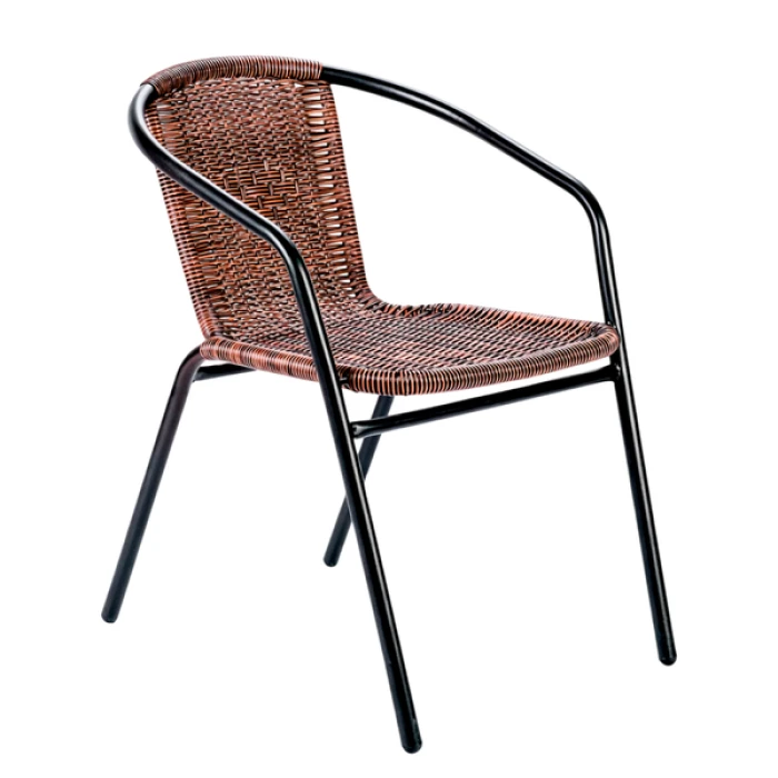 Кресло садовое 4Points Garda ротанг плетеный, коричневый