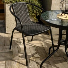Комплект 4шт. садовых стульев 4Points Prato черный