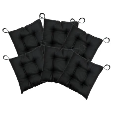 Комплект 6шт. Подушка на стул LEON 40х40см Черный