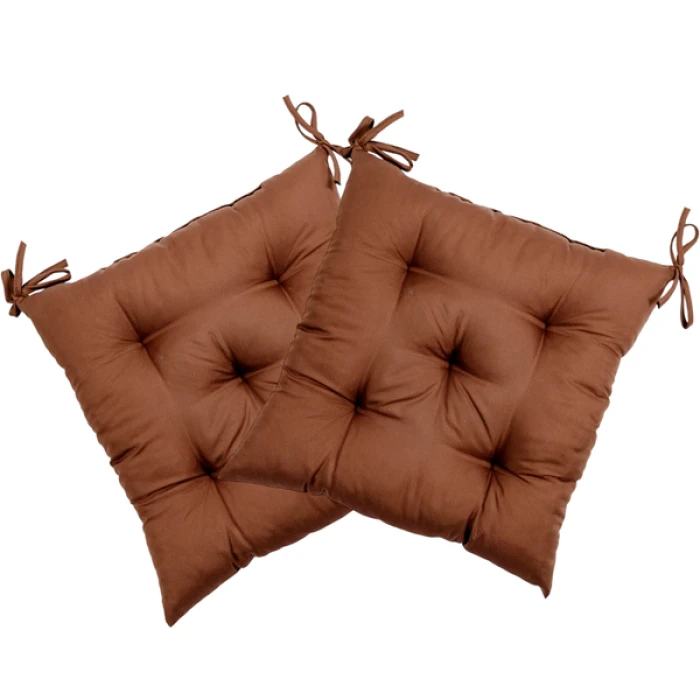 Комплект 2шт. Подушка на стул Fibra 40х40см, Коричневый