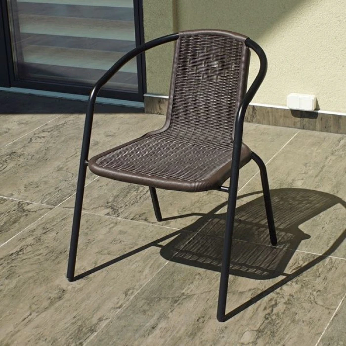 Комплект садових меблів 4Points PRATO-3 з круглим столом 80см, Коричневий