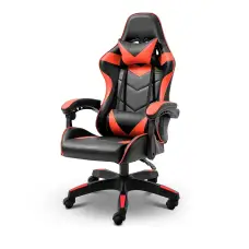 Геймерське комп'ютерне крісло 4Points DL з подушками офісне ігрове розкладне для ПК вдома Червоне