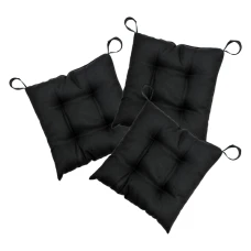 Комплект 3шт. Подушка на стул LEON 40х40см Черный