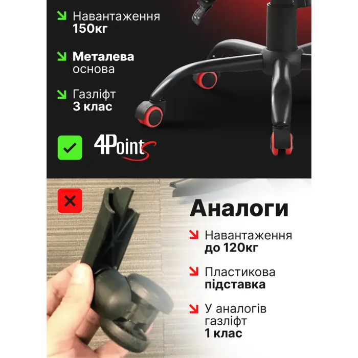 Геймерское компьютерное игровое кресло с подушками 4P® TEMPO с металлической основой раскладное