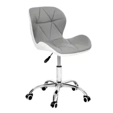 Крісло комп'ютерне на колесах 4Points Diamond стілець офісний з еко-шкіри хромована основа для майстра персоналу офісу дому СБ