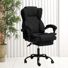 Комп'ютерне крісло до 150 кг DEXON PRIME з екошкіри зручне посилене офісне крісло керівника директора для кабінету офісу будинку Ч