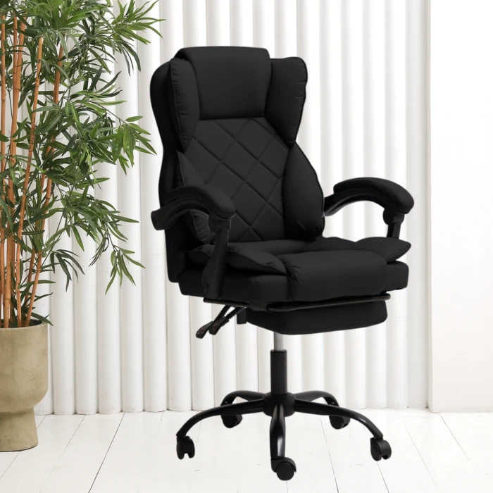 Комп'ютерне крісло до 150 кг DEXON PRIME з екошкіри зручне посилене офісне крісло керівника директора для кабінету офісу будинку Ч