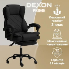 Комп'ютерне крісло до 150 кг DEXON PRIME з екошкіри зручне посилене офісне крісло керівника директора для кабінету офісу будинку Ч
