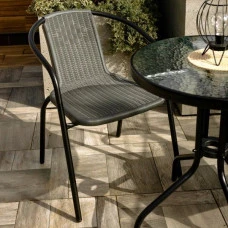 Комплект садових меблів 4Points Bari-2 круглий стіл 60см, Сірий