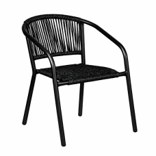 Кресло садовое 4Points Amalfi ротанг плетеный, черный