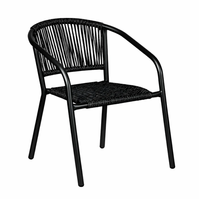 Кресло садовое 4Points Amalfi ротанг плетеный, черный