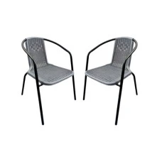 Комплект 2шт. садовых стульев 4Points Prato серый