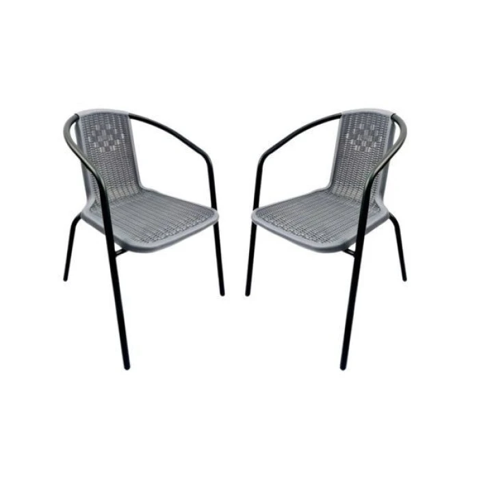 Комплект 2шт. садовых стульев 4Points Prato серый