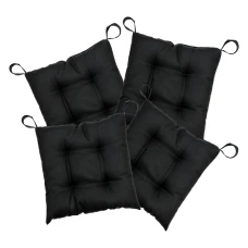 Комплект 4шт. Подушка на стул LEON 40х40см Черный