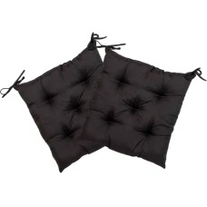 Комплект 2шт. Подушка на стул Fibra 40х40см, Черный