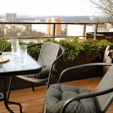 Комплект садовой мебели 4Points Monza-4 с квадратным столом 60х60х70см, Серый