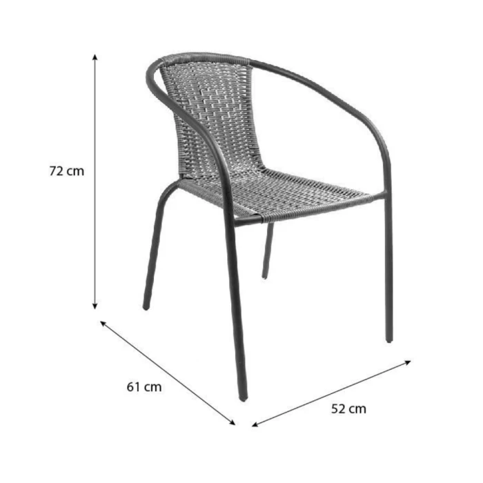 Садовое кресло Chomik Bistro Plus серый