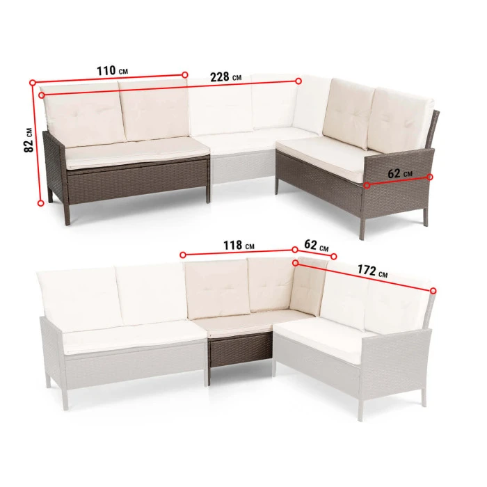 Садовая мебель Di Volio VENICE коричневая