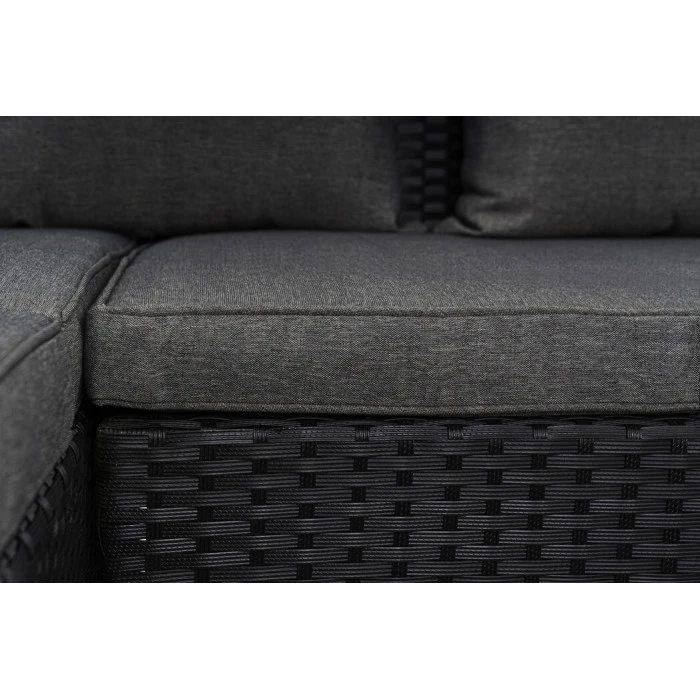 Садові меблі Di Volio Bologna чорний/сірий