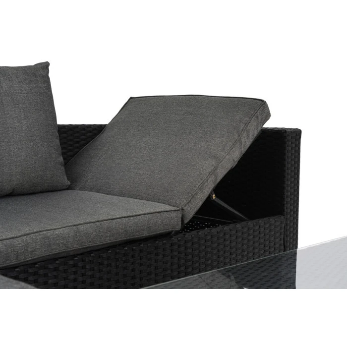 Садові меблі Di Volio Bologna чорний/сірий